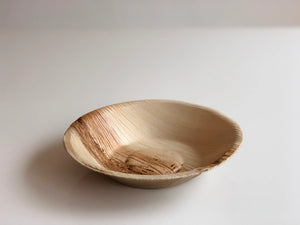 Medium Round Compostable Palm Leaf Bowl | 18cm | 25 or 100 Pcs | Code. 5035