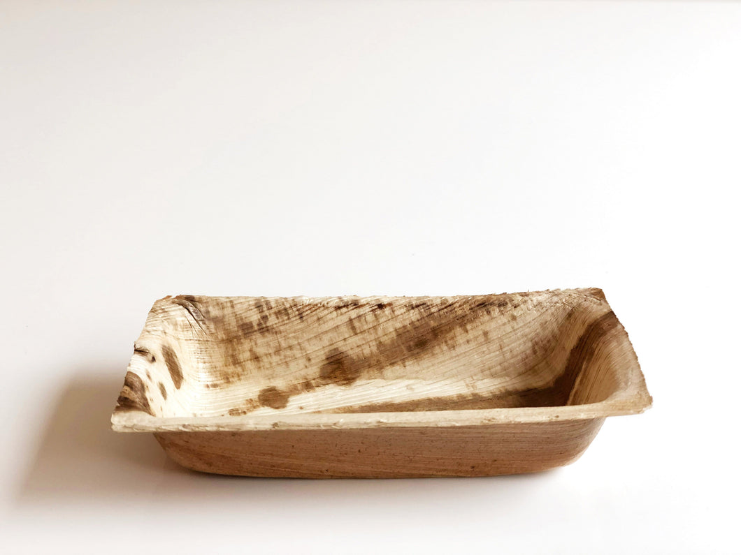 Small amuse bouche palm leaf bowl 7x12cm