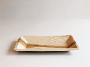 Large Rectangular Compostable Palm Leaf Plate | 16 x 24cm | 100 Pcs | Code. 5034