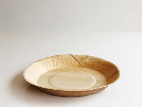 Large round biodegradable palm leaf plate 24cm